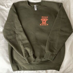 Noah Kahan “We'll All Be Here Forever” Tour Crewneck Sweatshirt, olive green